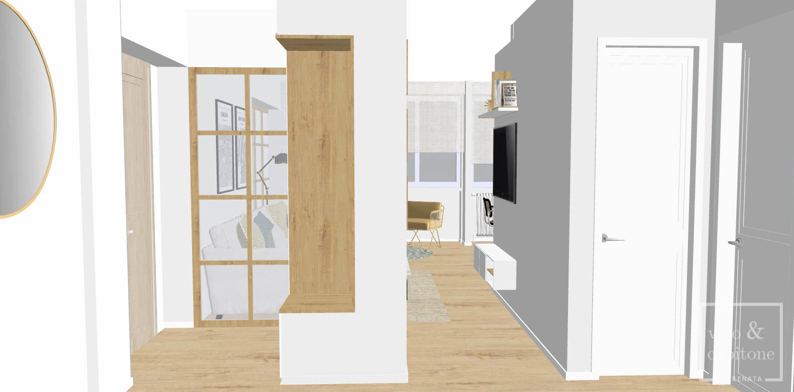 Diseño del armario de la entrada