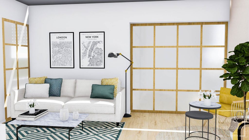 3D infographics render - Living room