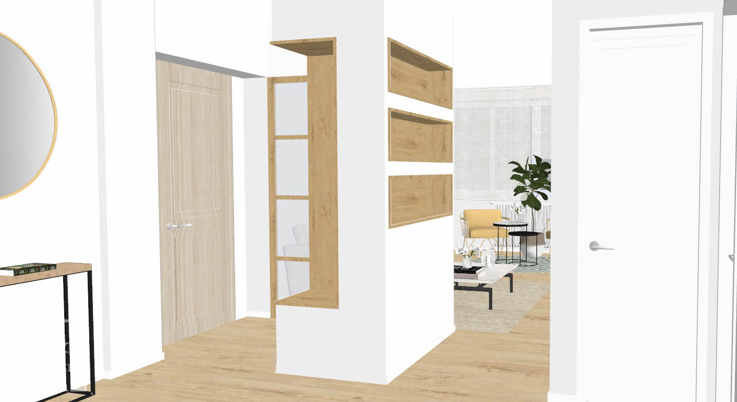 Diseño armario entrada piso